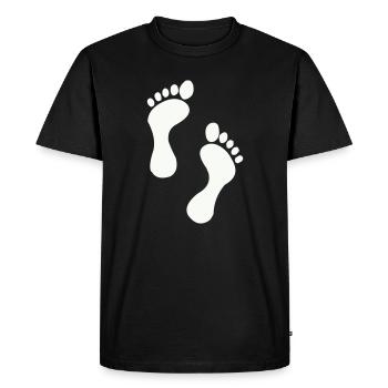 Petits pieds, grands rêves - T-shirt Premium bio Homme - noir - Devant - Nico (187cm)