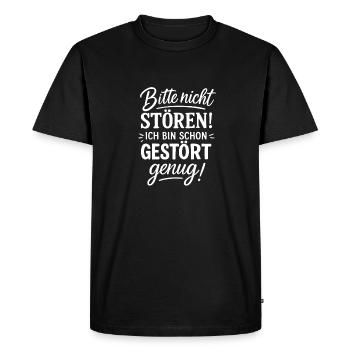 S’il vous plaît, ne dérangez pas – Assez perturbé ! Drôle - T-shirt Premium bio Homme - noir - Devant - Nico (187cm)