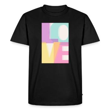 AMOUR Pastel - T-shirt Premium bio Homme - noir - Devant - Nico (187cm)