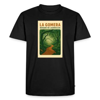 La_Gomera_ _Bosque_de_Laurisilva - Men's Premium Organic T-Shirt - black - Front - Nico (187cm)