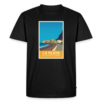 La Playa Poster Valle Gran Rey - Men's Premium Organic T-Shirt - black - Front - Nico (187cm)