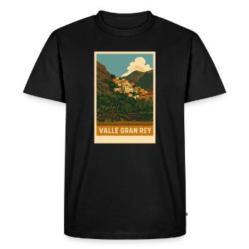 La Calera Valle Gran Rey - Men's Premium Organic T-Shirt - black - Front - Nico (187cm)