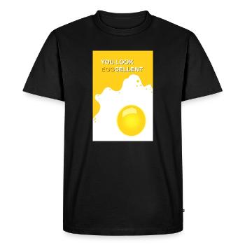 Vous avez l’air d’un œuf - T-shirt Premium bio Homme - noir - Devant - Nico (187cm)