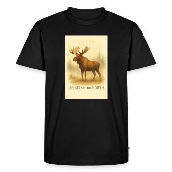 Spirit of the North: Moose - Men's Premium Organic T-Shirt - black - Front - Nico (187cm)