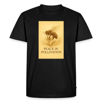 La paix dans la pollinisation - T-shirt Premium bio Homme - noir - Devant - Nico (187cm)