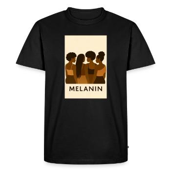 Melanin Sisterhood Silhouettes, African Art  - Men's Premium Organic T-Shirt - black - Front - Nico (187cm)