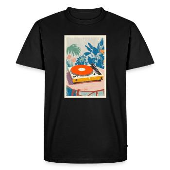 Tropical Turntable Vibe - T-shirt Premium bio Homme - noir - Devant - Nico (187cm)