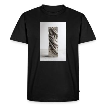 Tissu torsadé de veine en béton - T-shirt Premium bio Homme - noir - Devant - Nico (187cm)