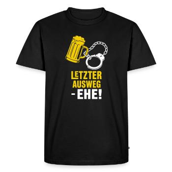 Last Resort Marriage Meme - Men's Premium Organic T-Shirt - black - Front - Nico (187cm)