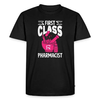 Pharmacien Technicien Pharmaceutique - T-shirt Premium bio Homme - noir - Devant - Nico (187cm)