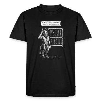 Torture tools now also Vegan Demon - Men's Premium Organic T-Shirt - black - Front - Nico (187cm)
