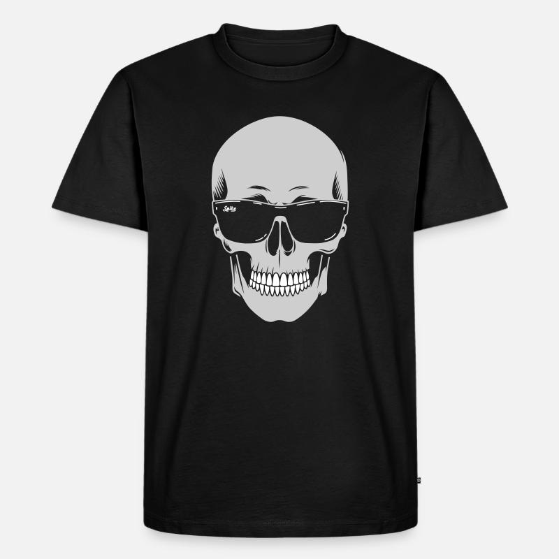 Sonnenbrillen-Skeleton Noir - Männer Premium Bio T-Shirt - Schwarz