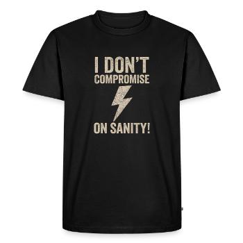 I don't give up reason - Men's Premium Organic T-Shirt - black - Front - Nico (187cm)