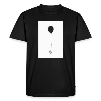 Let It Go Balloon Minimal Poster - Men's Premium Organic T-Shirt - black - Front - Nico (187cm)