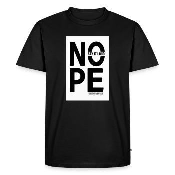 NON, dis-le fort, déclaration minimaliste - T-shirt Premium bio Homme - noir - Devant - Nico (187cm)