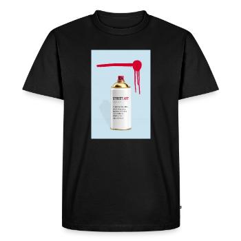 Street Art Definition Spray Can Design - Men's Premium Organic T-Shirt - black - Front - Nico (187cm)