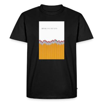 Break the Pattern Minimalist Statement Design - T-shirt Premium bio Homme - noir - Devant - Nico (187cm)