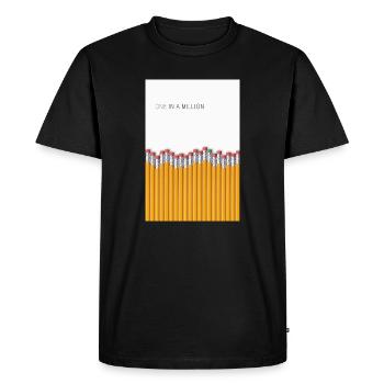 One in a Million Unique Statement Design - Men's Premium Organic T-Shirt - black - Front - Nico (187cm)