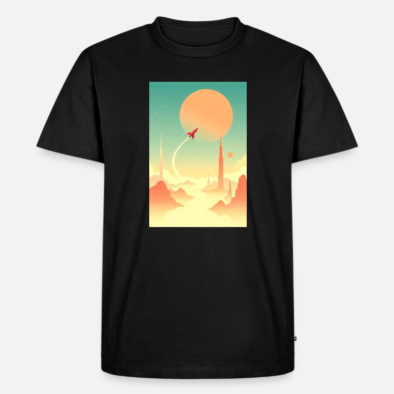 First Journeys Beyond Distant Horizons - Men's Premium Organic T-Shirt - black