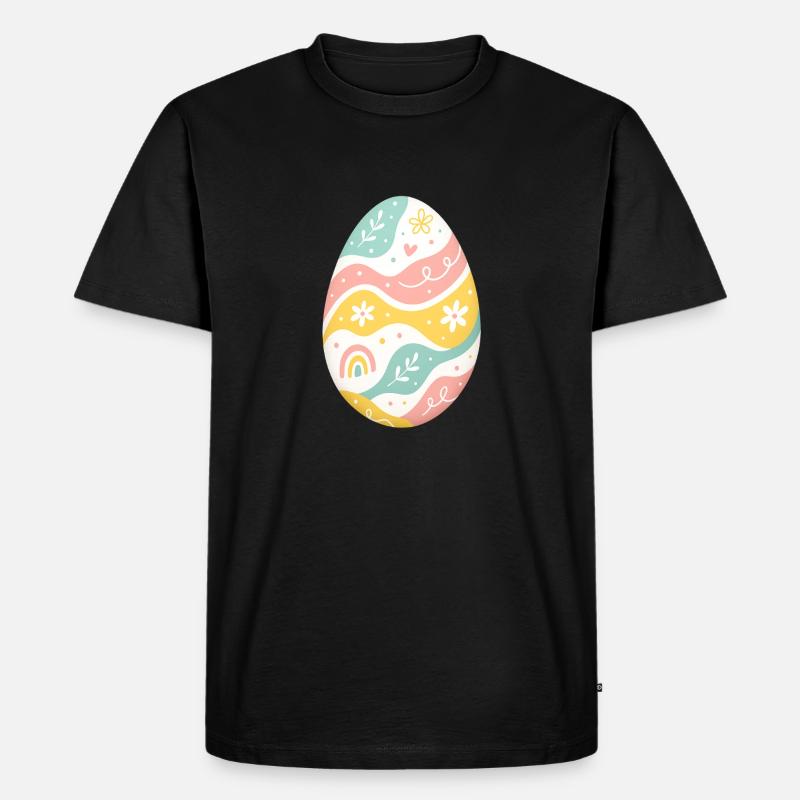 Pastel Easter Egg Pattern - Men's Premium Organic T-Shirt - black