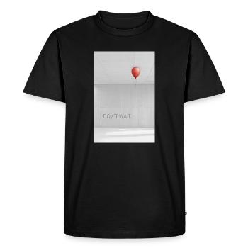 Don't wait minimalist motivation saying - Men's Premium Organic T-Shirt - black - Front - Nico (187cm)
