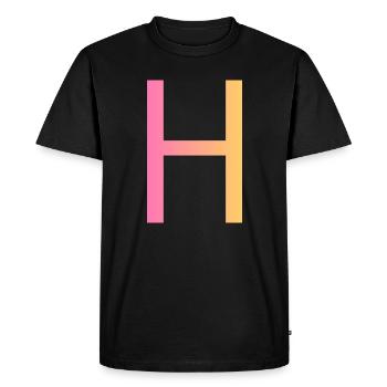 h - T-shirt Premium bio Homme - noir - Devant - Nico (187cm)