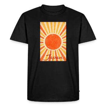 Vintage Japan Sun - Men's Premium Organic T-Shirt - black - Front - Nico (187cm)
