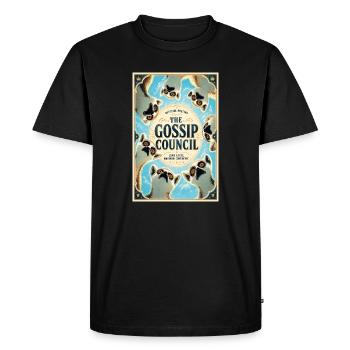 The Gossip Council: Vintage Dog Circle - Men's Premium Organic T-Shirt - black - Front - Nico (187cm)