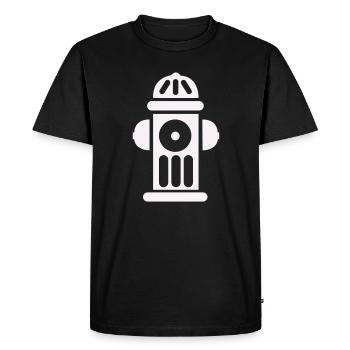 Fire Hydrant Silhouette Line Minimal - Men's Premium Organic T-Shirt - black - Front - Nico (187cm)