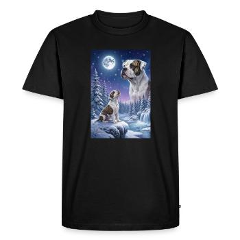 Hurlant à la Lune American Bulldog - T-shirt Premium bio Homme - noir - Devant - Nico (187cm)