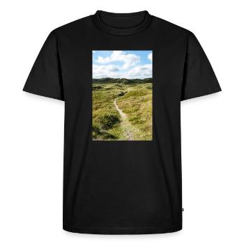 Sentier des Dunes à Søndervig, Danemark - T-shirt Premium bio Homme - noir - Devant - Nico (187cm)