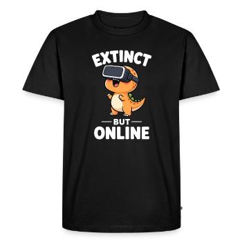 Dino T-Rex Virtual Reality Gamer Saying - Men's Premium Organic T-Shirt - black - Front - Nico (187cm)