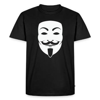 Anonymus_Maske - Men's Premium Organic T-Shirt - black - Front - Nico (187cm)