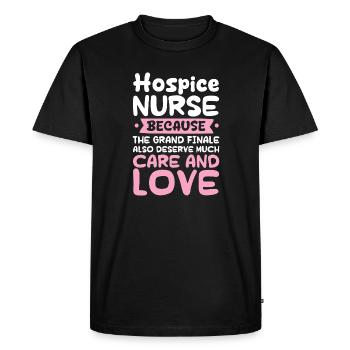 Hospice Nurse parce que la grande finale - T-shirt Premium bio Homme - noir - Devant - Nico (187cm)