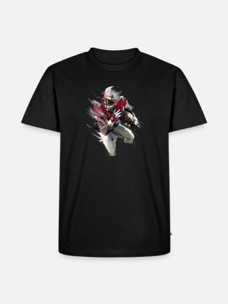 Running Back - Red Jersey - Men's Premium Organic T-Shirt - black