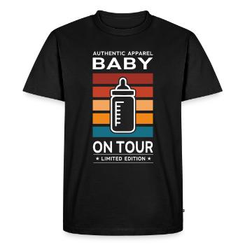 Bébé en tournée - T-shirt Premium bio Homme - noir - Devant - Nico (187cm)