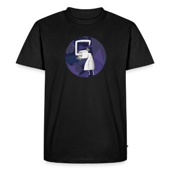 Cercle de conception oiseau dans une boîte 003 - T-shirt Premium bio Homme - noir - Devant - Nico (187cm)