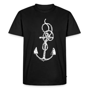 ancre - T-shirt Premium bio Homme - noir - Devant - Nico (187cm)