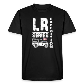 Landy Series Expedition - Men's Premium Organic T-Shirt - black - Front - Nico (187cm)