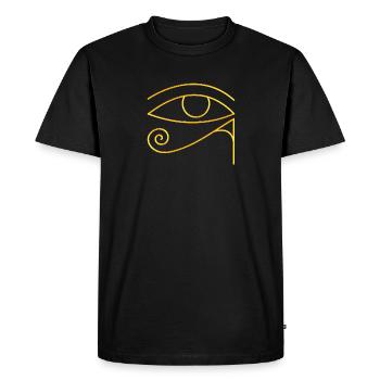 Eye of Horus Egypt Lucky Charm Protective Symbol - Men's Premium Organic T-Shirt - black - Front - Nico (187cm)