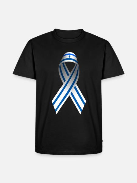 Israel Peace Sign Bow - Men's Premium Organic T-Shirt - black