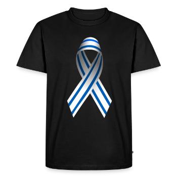 Paix pour Israël - Loop - T-shirt Premium bio Homme - noir - Devant - Nico (187cm)