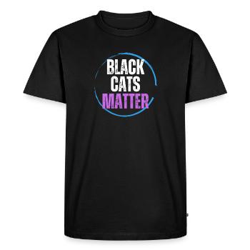 Black Cats Matter Circle - Men's Premium Organic T-Shirt - black - Front - Nico (187cm)