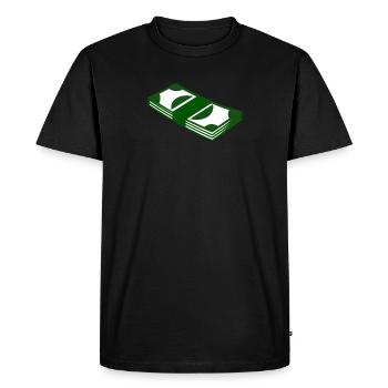 Petite pile d'argent - T-shirt Premium bio Homme - noir - Devant - Nico (187cm)
