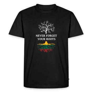 Lituanie Racines lituaniennes - T-shirt Premium bio Homme - noir - Devant - Nico (187cm)