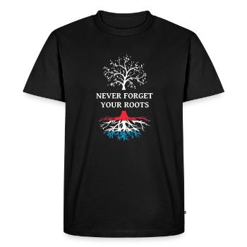 Racines luxembourgeoises - T-shirt Premium bio Homme - noir - Devant - Nico (187cm)