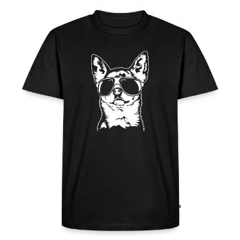 Chihuahua cool avec lunettes de soleil chiens Wilsigns - T-shirt Premium bio Homme - noir - Devant - Nico (187cm)