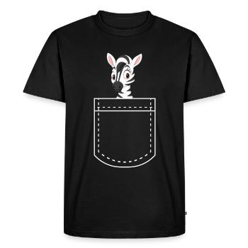 zebra - Men's Premium Organic T-Shirt - black - Front - Nico (187cm)