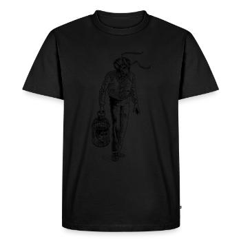 HOMME FOURMI - T-shirt Premium bio Homme - noir - Devant - Nico (187cm)