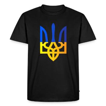 je soutiens l'ukraine - T-shirt Premium bio Homme - noir - Devant - Nico (187cm)